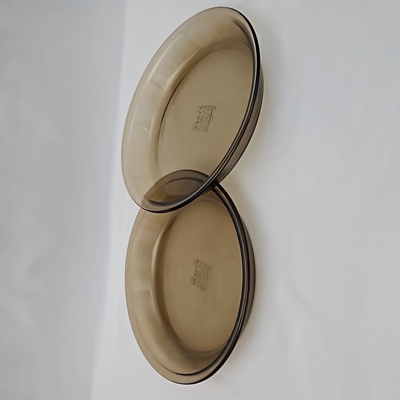 Pyrex Other - Vintage Pyrex Pie Plates Set of 2 Heavy Amber Brown Glass #209 Bakeware T2